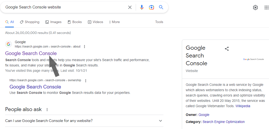 Google Search Console for Google Indexing